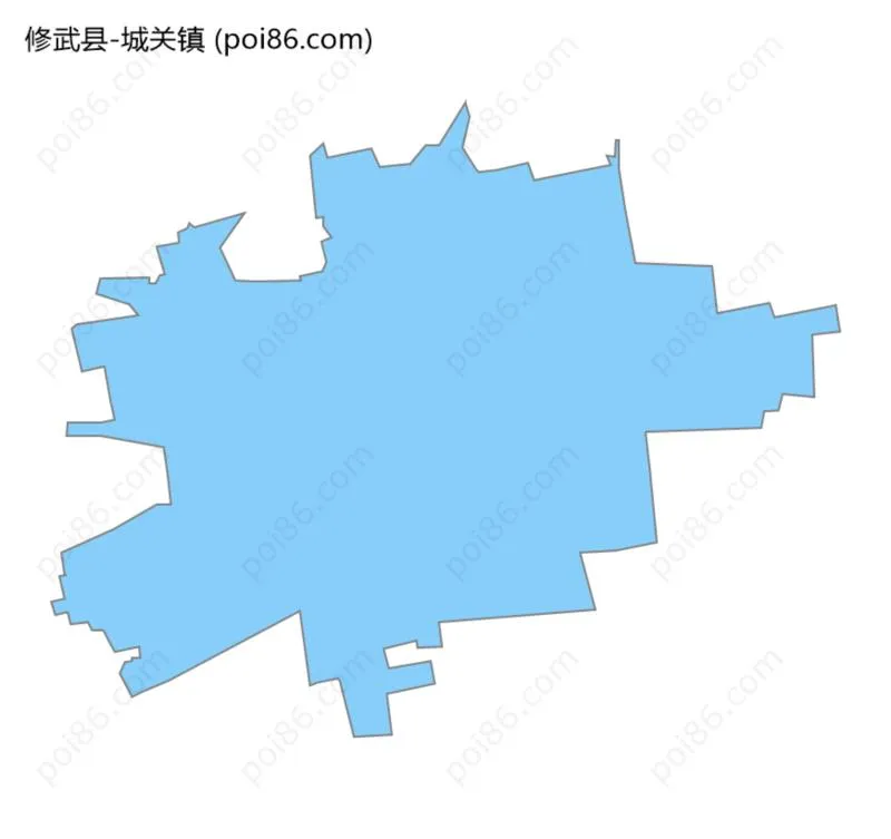 城关镇边界地图