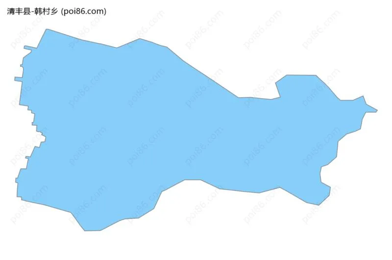 韩村乡边界地图