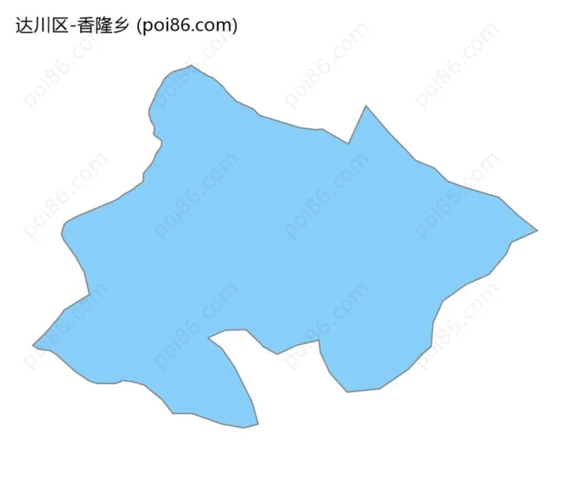 香隆乡边界地图