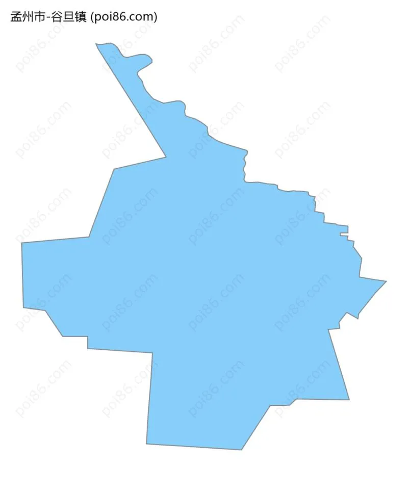 谷旦镇边界地图