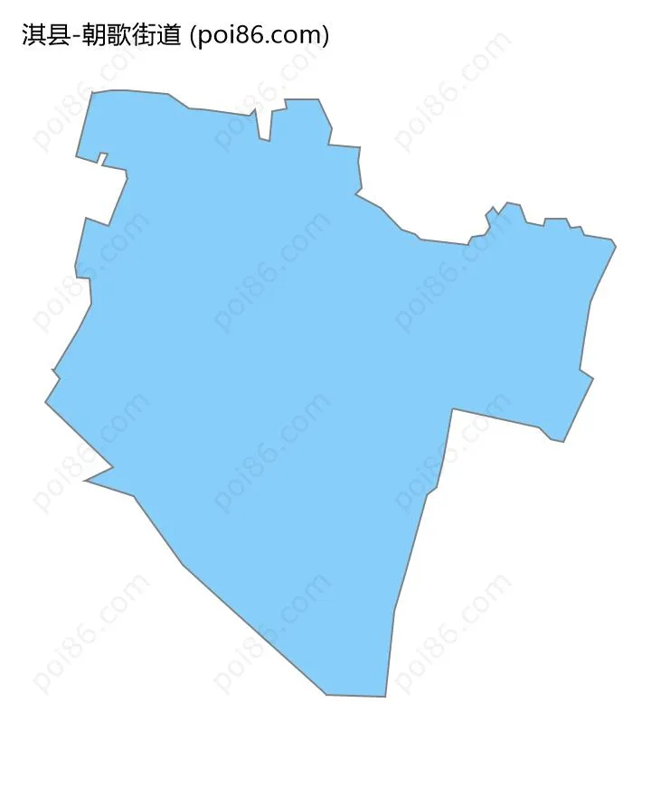 朝歌街道边界地图