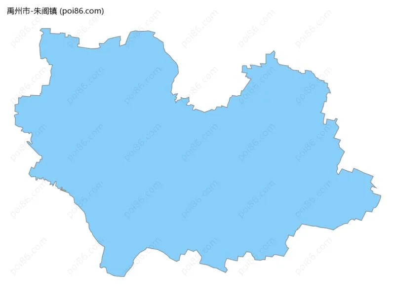朱阁镇边界地图