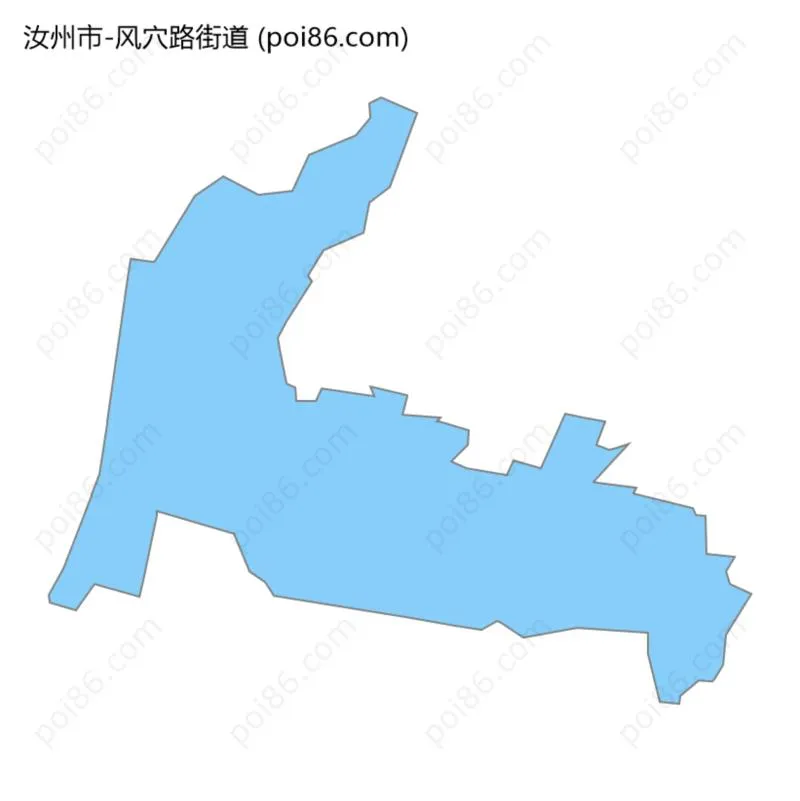 风穴路街道边界地图