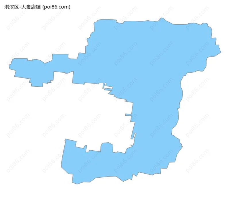 大赉店镇边界地图