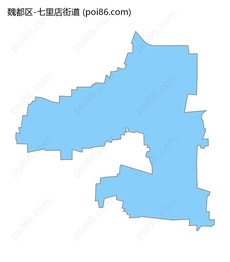 七里店街道边界地图