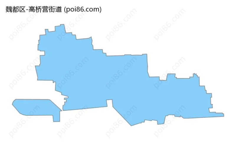 高桥营街道边界地图