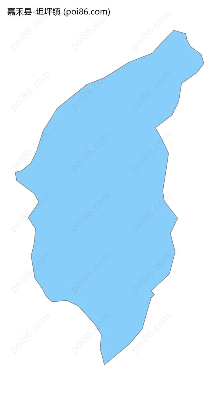 坦坪镇边界地图