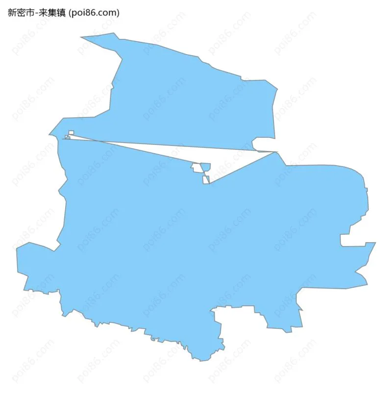 来集镇边界地图