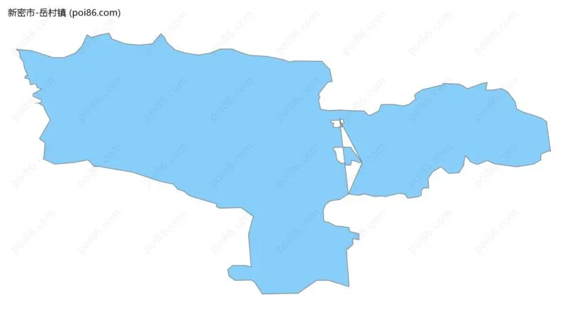 岳村镇边界地图