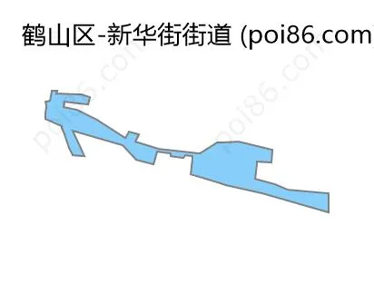新华街街道边界地图