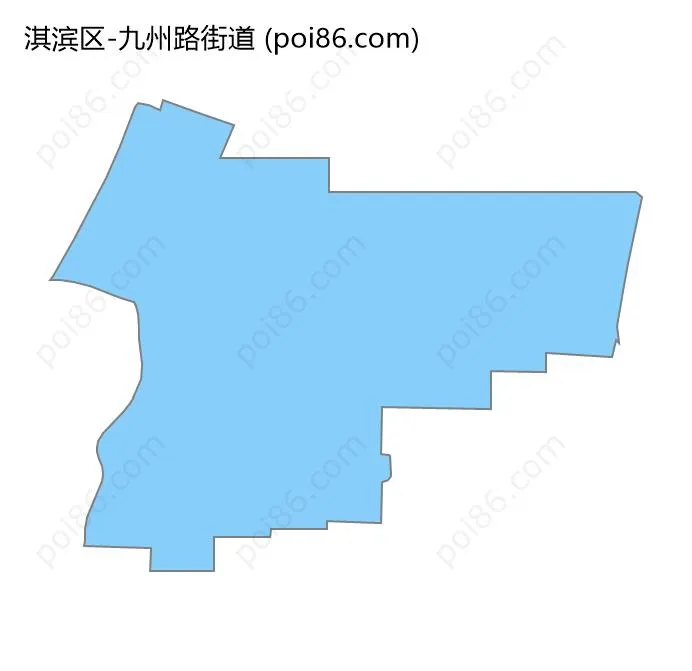 九州路街道边界地图