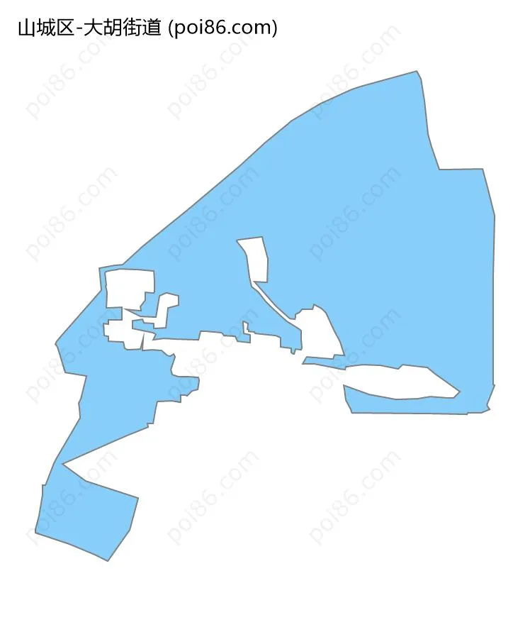 大胡街道边界地图