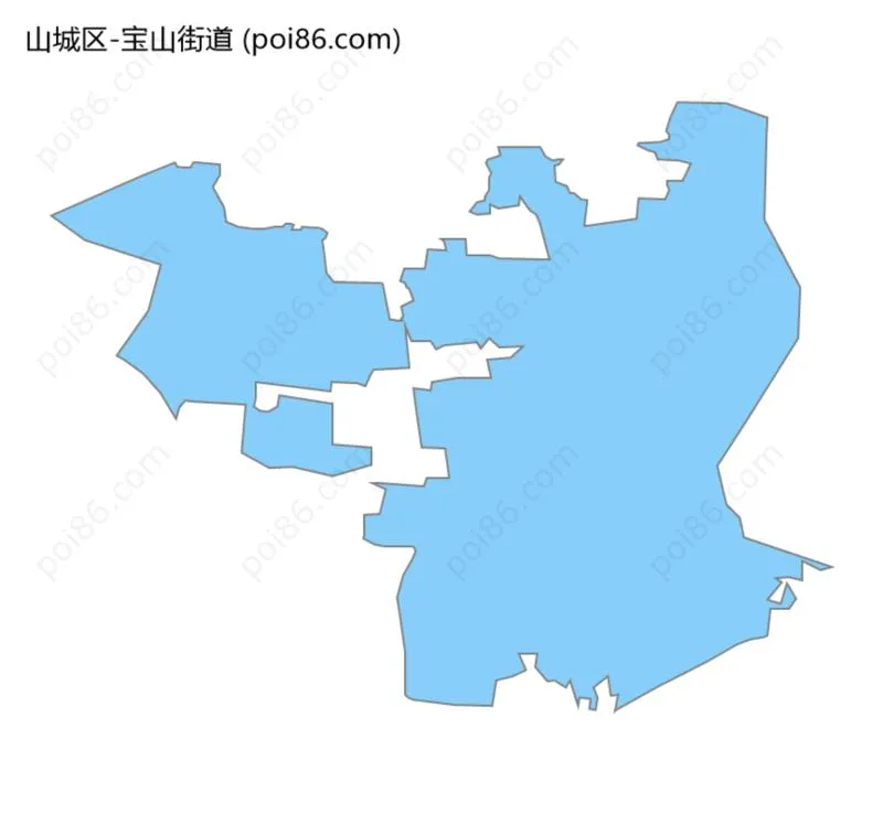 宝山街道边界地图