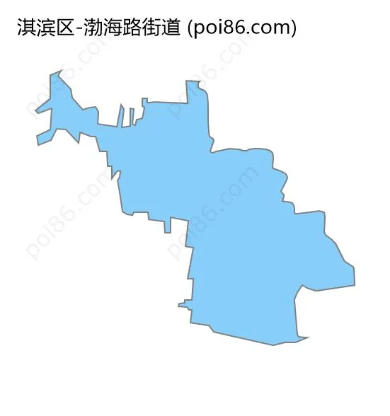 渤海路街道边界地图