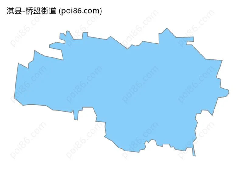 桥盟街道边界地图