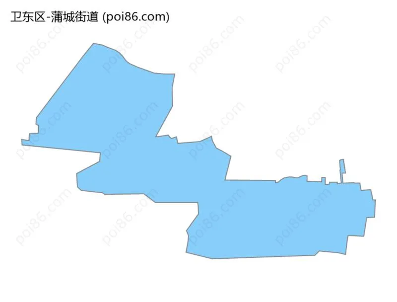 蒲城街道边界地图