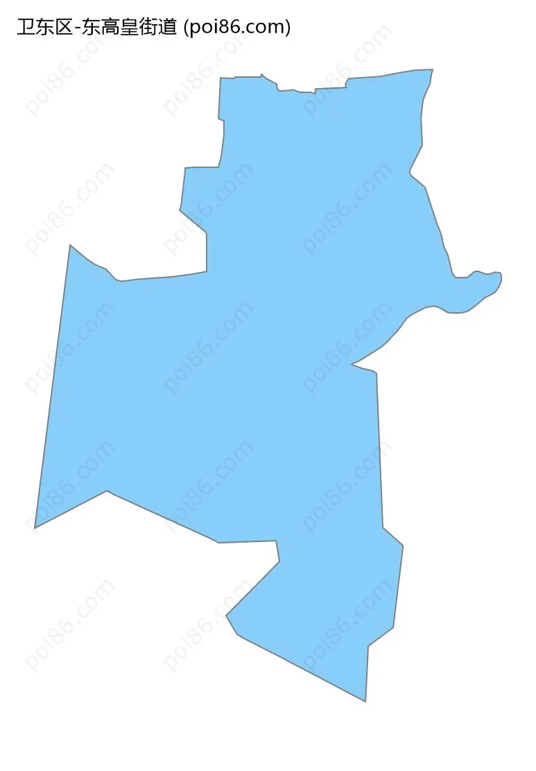 东高皇街道边界地图