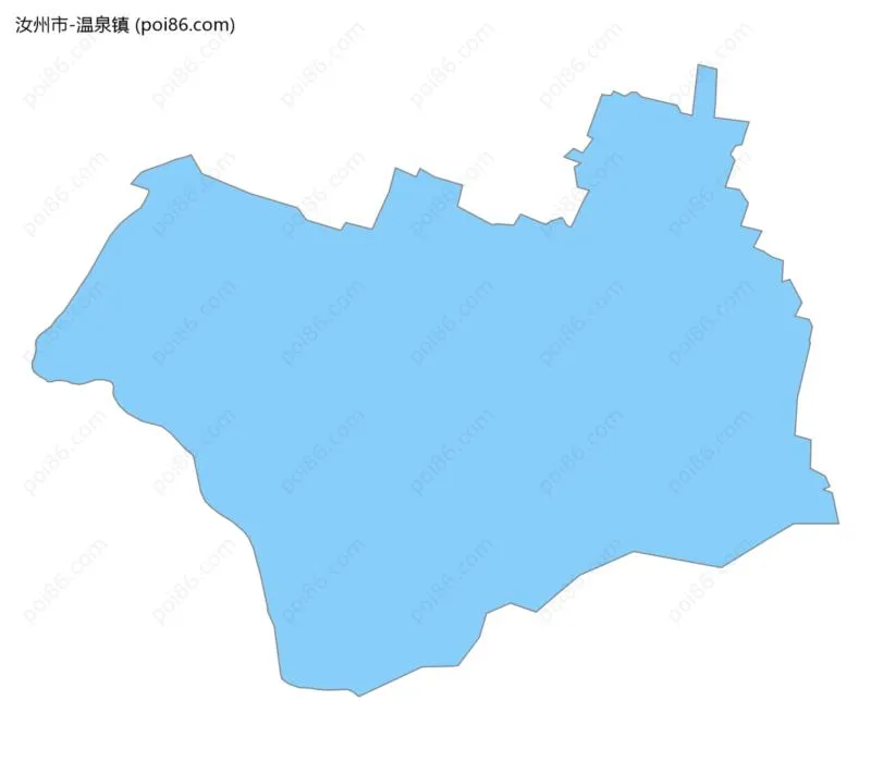 温泉镇边界地图