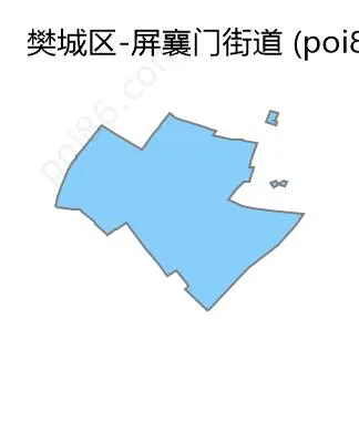 屏襄门街道边界地图