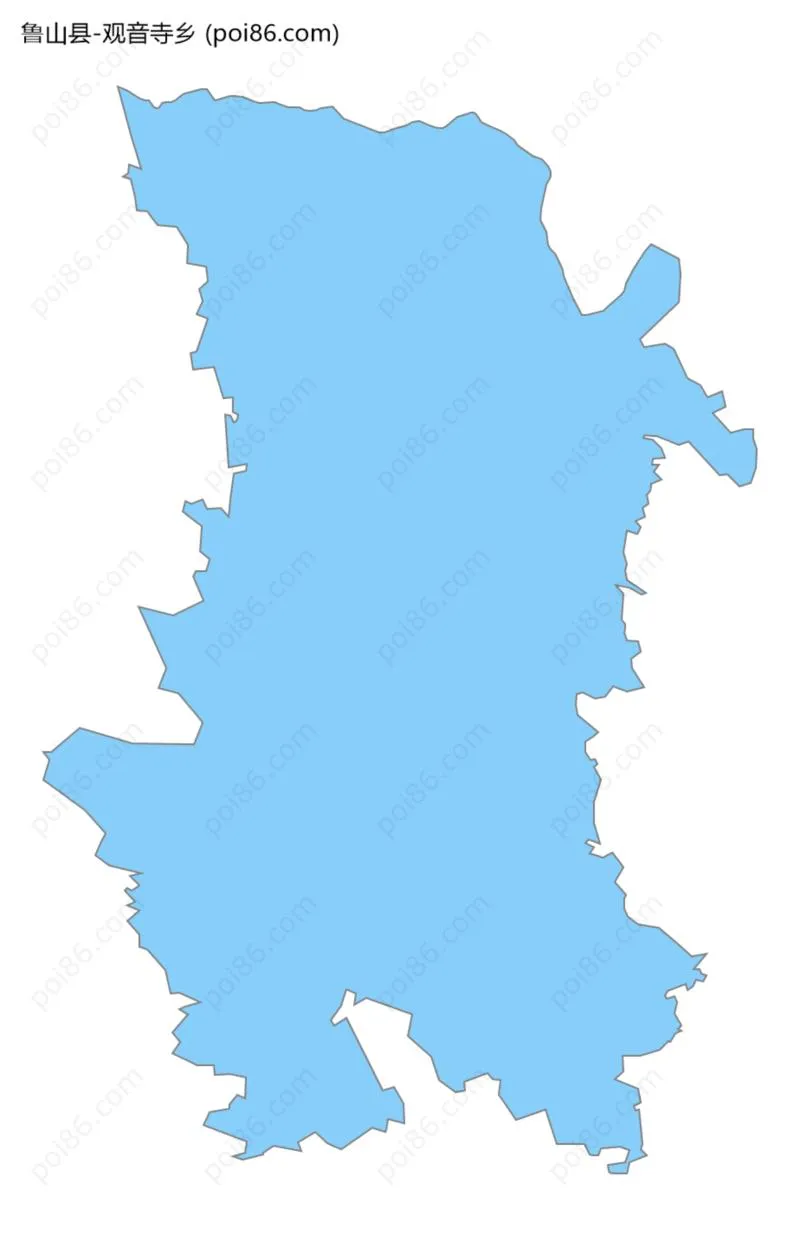 观音寺乡边界地图