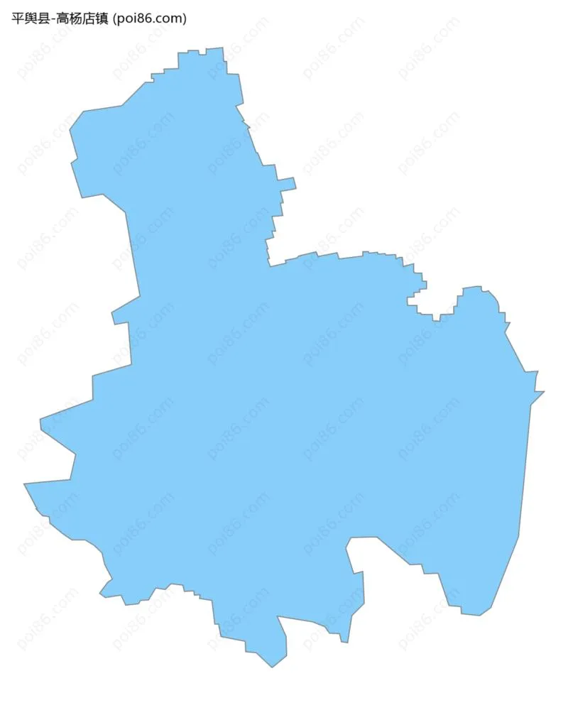 高杨店镇边界地图