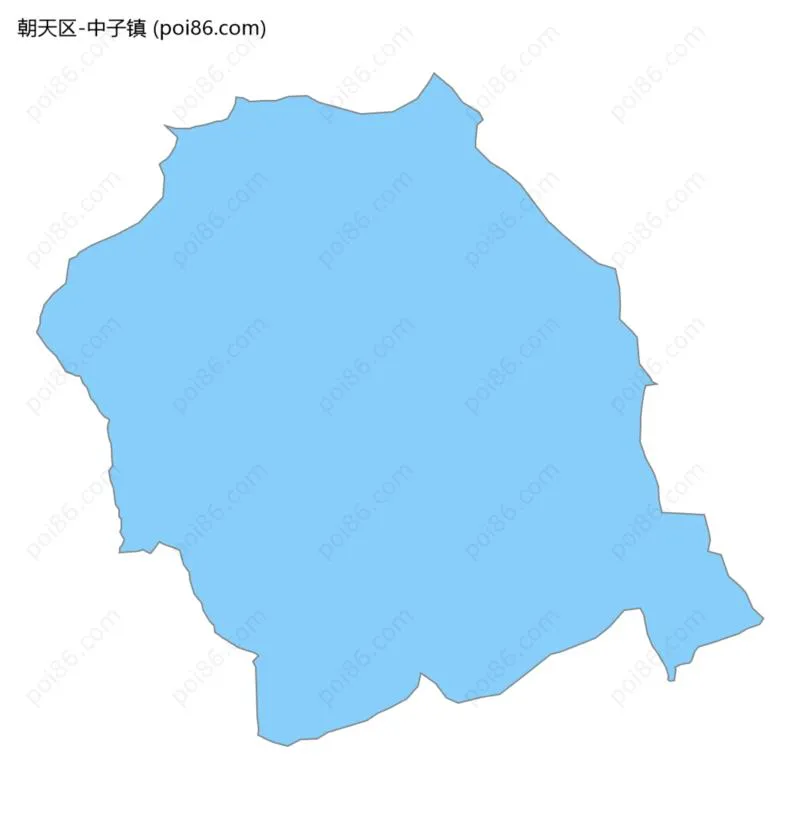 中子镇边界地图