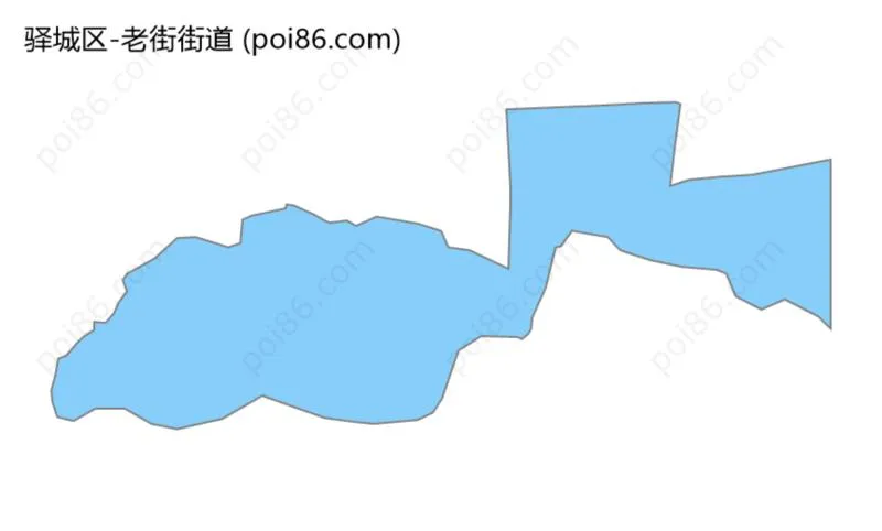 老街街道边界地图