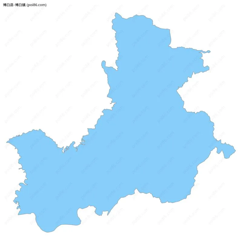 博白镇边界地图