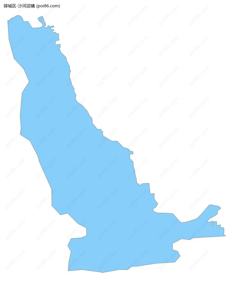 沙河店镇边界地图