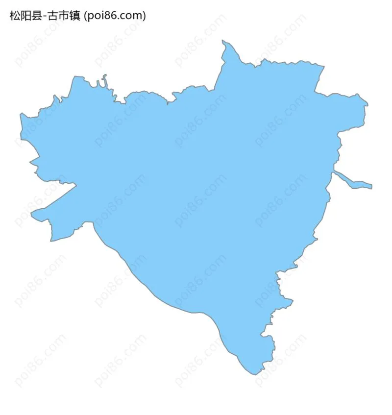 古市镇边界地图