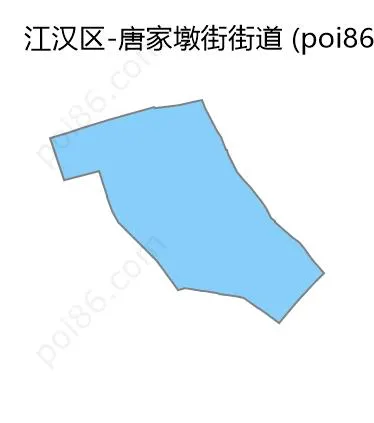 唐家墩街街道边界地图