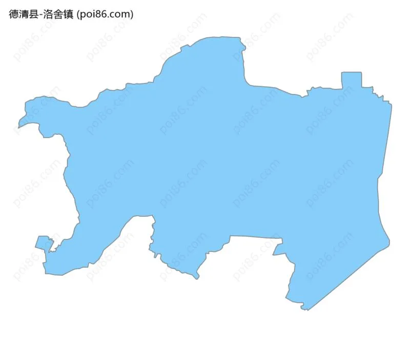 洛舍镇边界地图