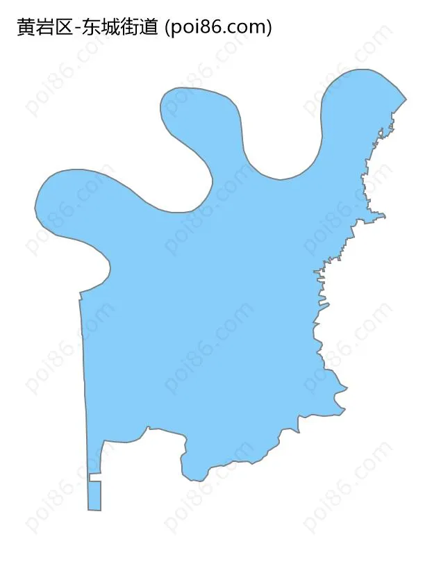 东城街道边界地图