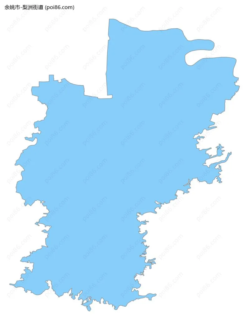 梨洲街道边界地图