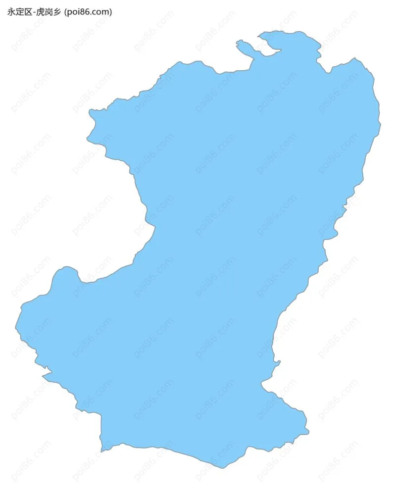 虎岗乡边界地图