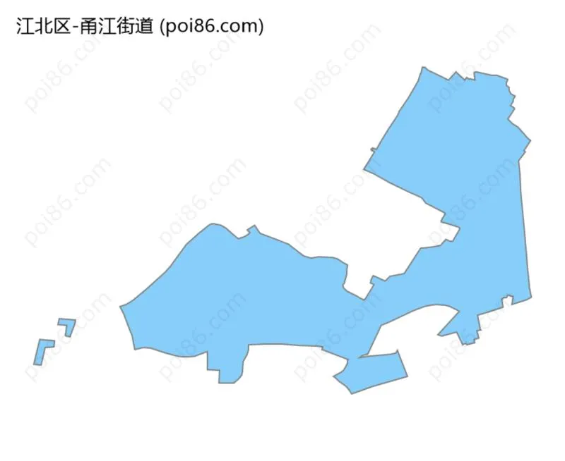 甬江街道边界地图