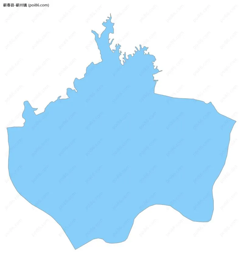 蕲州镇边界地图