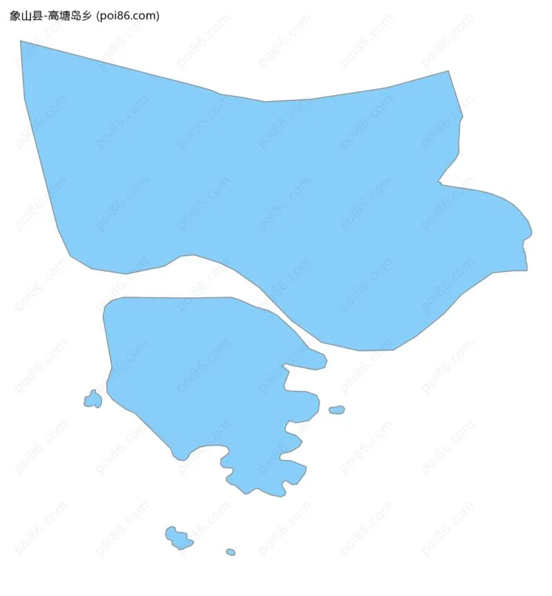 高塘岛乡边界地图