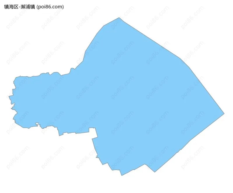 澥浦镇边界地图