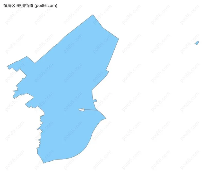 蛟川街道边界地图