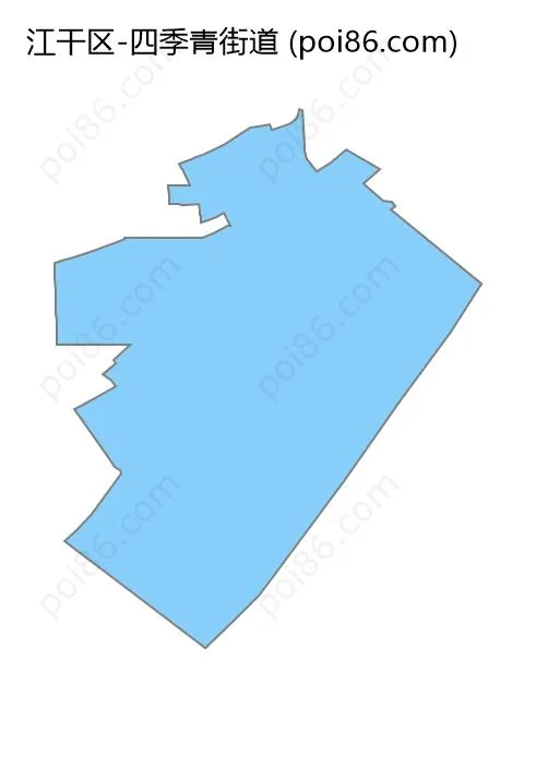 四季青街道边界地图