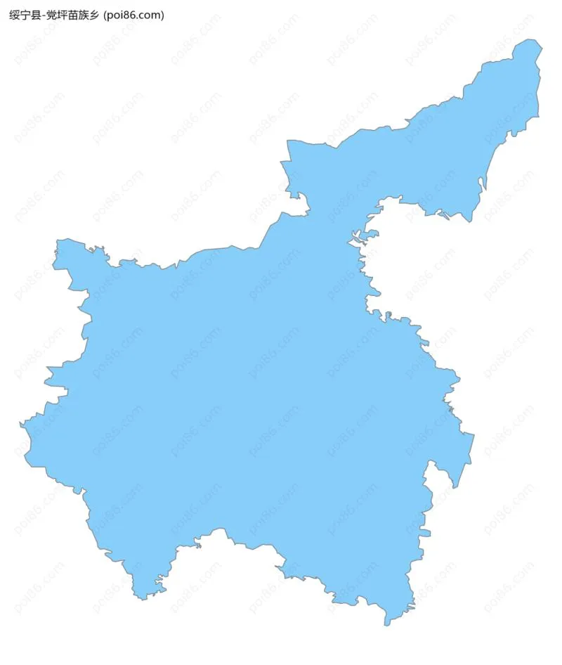 党坪苗族乡边界地图