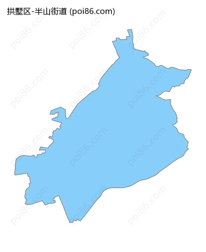 半山街道边界地图