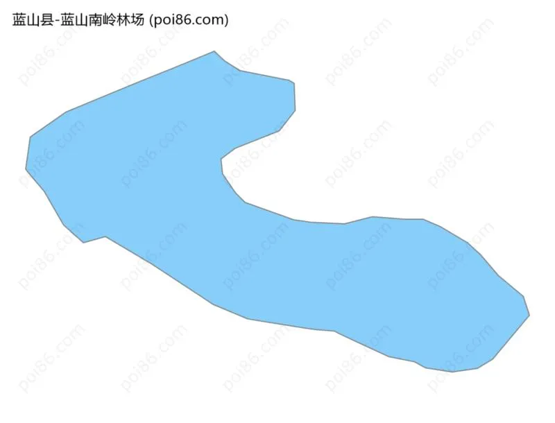 蓝山南岭林场边界地图