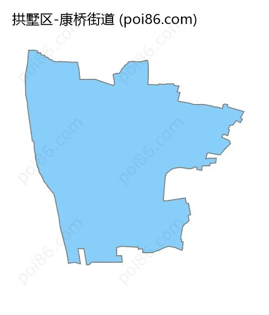 康桥街道边界地图