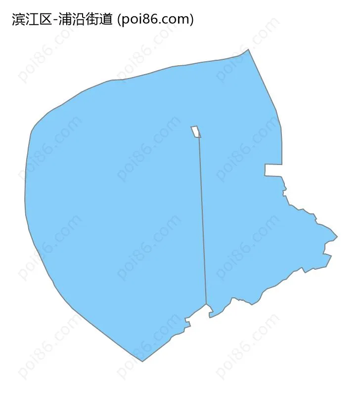 浦沿街道边界地图