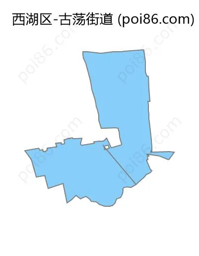 古荡街道边界地图