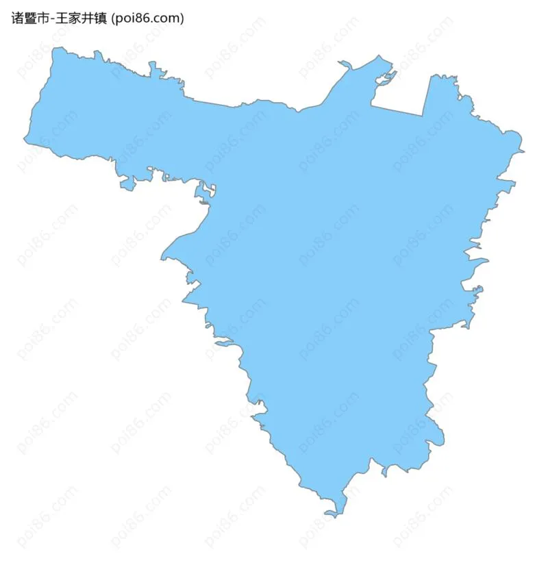 王家井镇边界地图