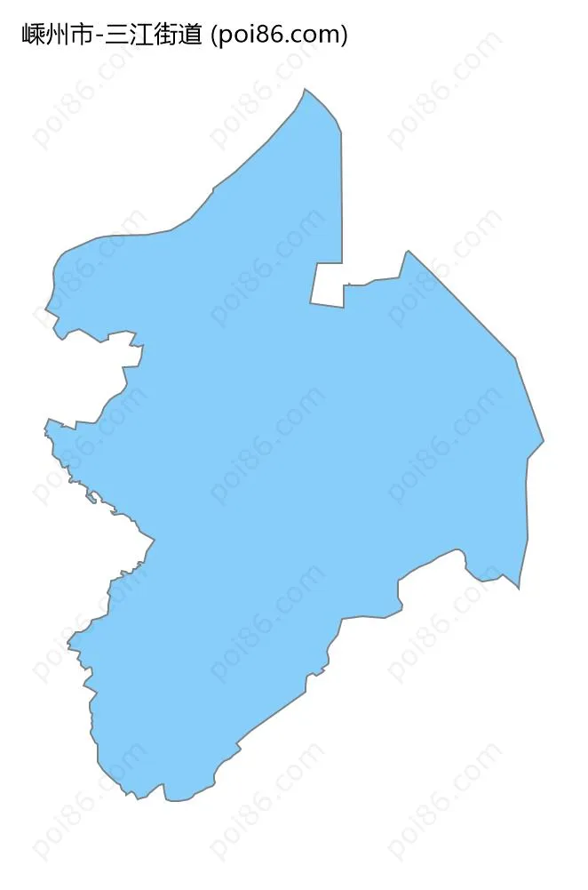 三江街道边界地图