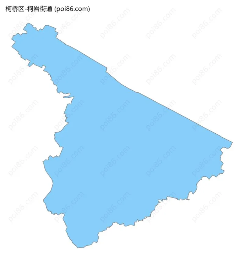 柯岩街道边界地图